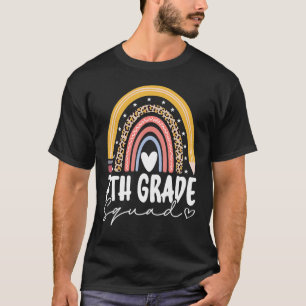 Back To School Rainbow 7th Seventh Grade Squad For T-Shirt