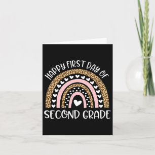 Back To School Rainbow Happy First Day Of Second G Card