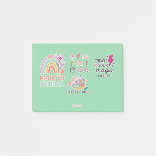Back to School Rainbow Post-it Notes