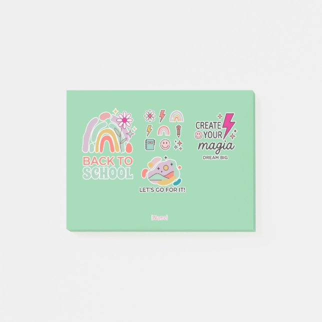 Back to School Rainbow Post-it Notes (Front)