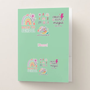 Back to School Rainbow / Regreso Arcoíris Escolar Pocket Folder