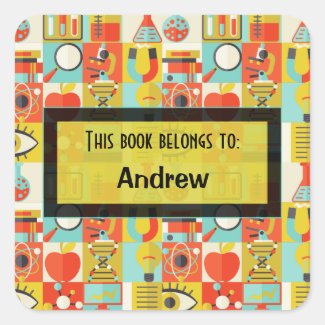 Back to School Retro Personalized Kids Name Tag