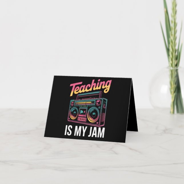 Back to School Retro Teaching is My Jam 80s  Announcement (Front)
