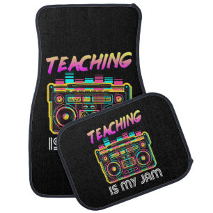 Back to School Retro Teaching is My Jam 80s Car Floor Mat