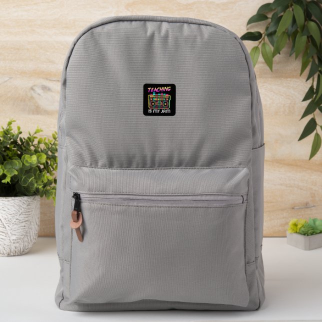 Back to School Retro Teaching is My Jam 80s Patch (On Backpack)