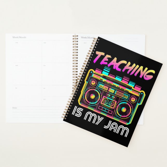 Back to School Retro Teaching is My Jam 80s Planner (Display)