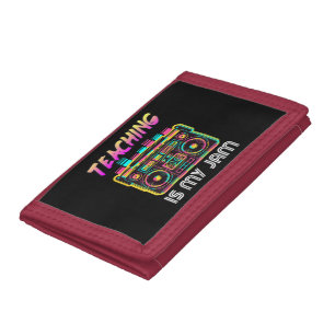 Back to School Retro Teaching is My Jam 80s Trifold Wallet
