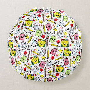 Back To School Round Pillow
