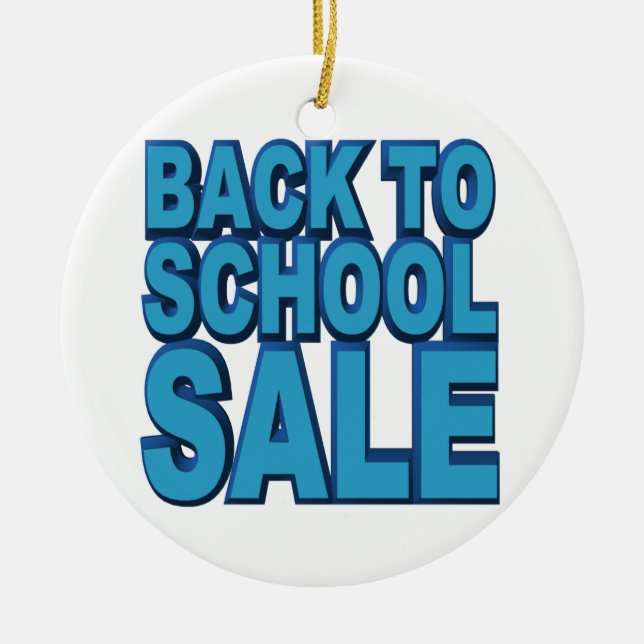 Back to School Sale Ceramic Ornament (Front)