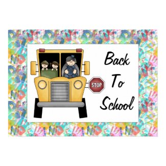 Back to School School Bus Custom Print Poster print