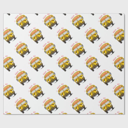 Back to school - school bus wrapping paper | Zazzle