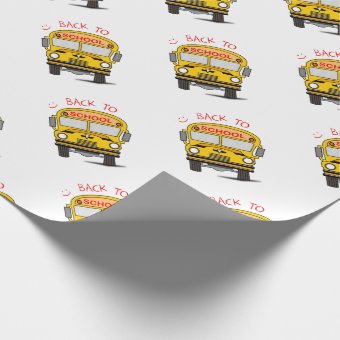 Back to school - school bus wrapping paper | Zazzle