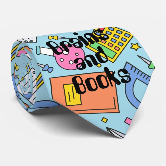 Back to school. School theme  Neck Tie (Rolled)