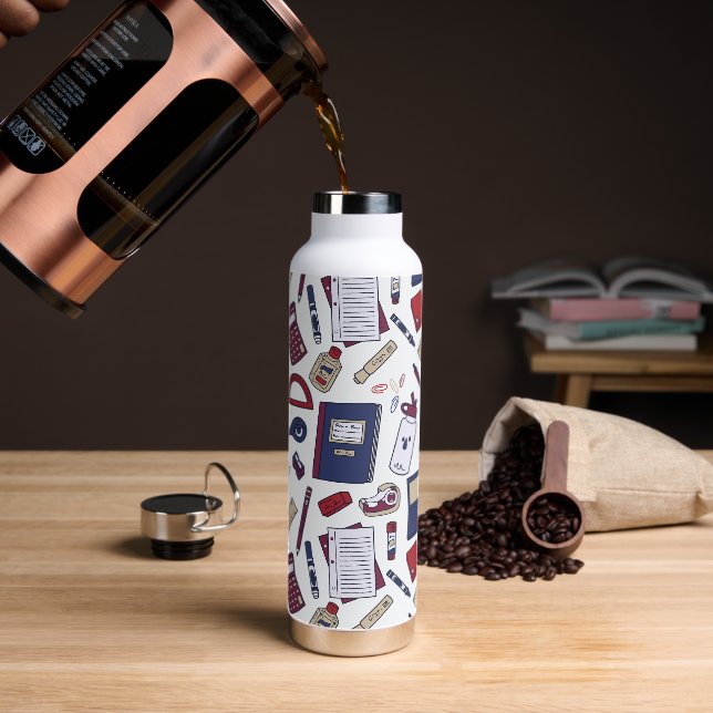 BACK TO SCHOOL - School Uniform Palette (LIGHT) Water Bottle (Coffee)