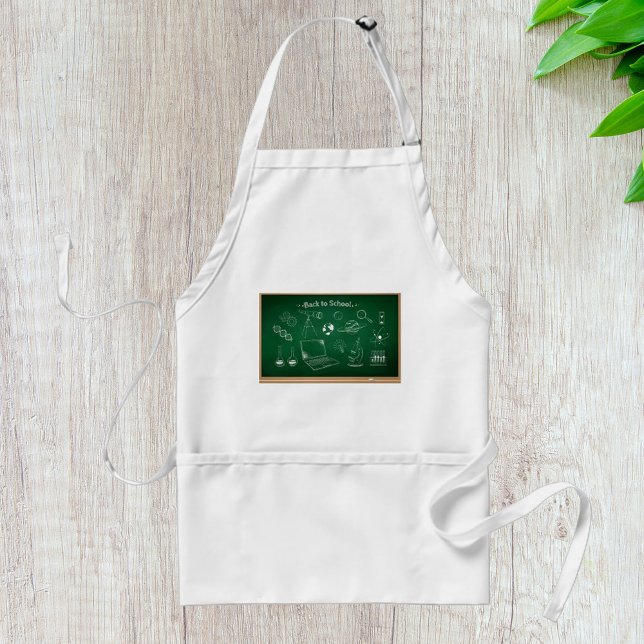 Back to School Science Chalkboard Education  Adult Apron (Creator Uploaded)
