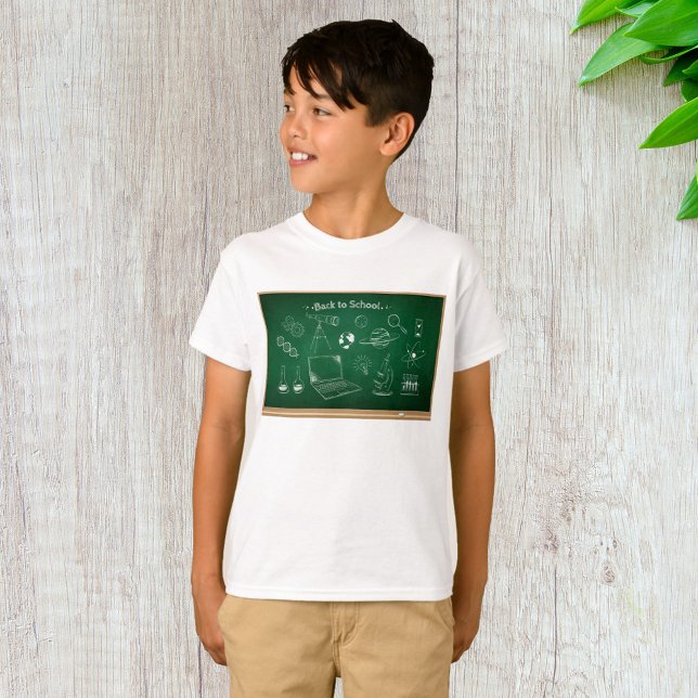 Back to School Science Chalkboard Education  T-Shirt (Creator Uploaded)