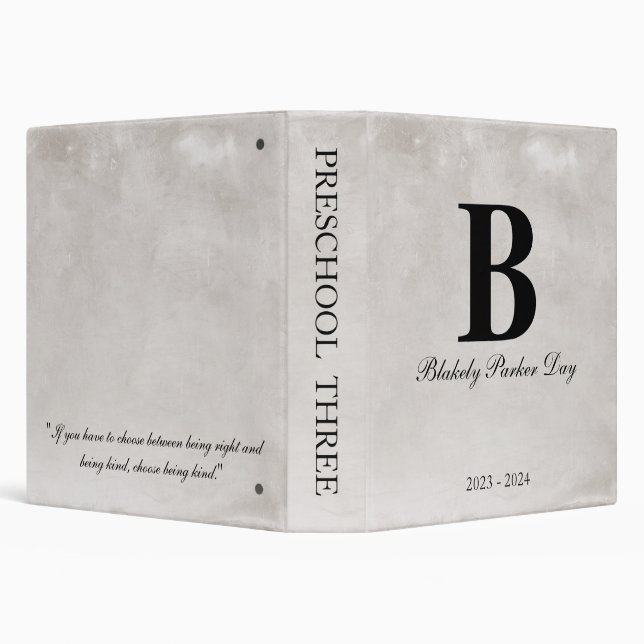 Back to School Scrapbook 3 Ring Binder (Background)