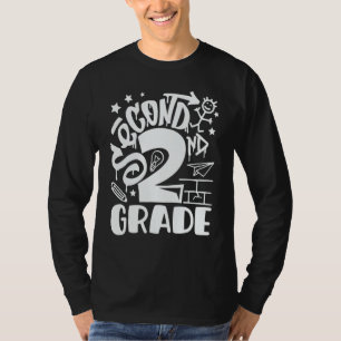 Back To School Second 2nd Grade Teacher Boys Graff T-Shirt