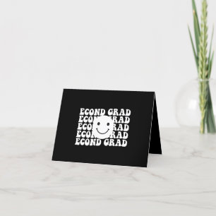 Back to School Second Grade Teacher Letterpress Thank You Card