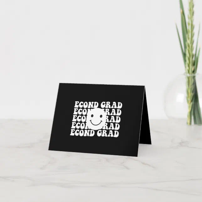 Back to School Second Grade Teacher Letterpress Thank You Card