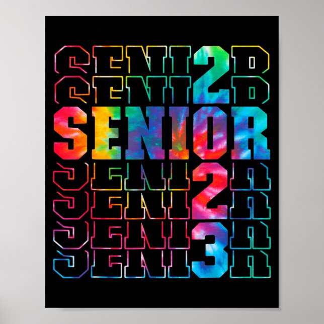 Back To School Senior 2023 Graduation or First Day Poster (Front)