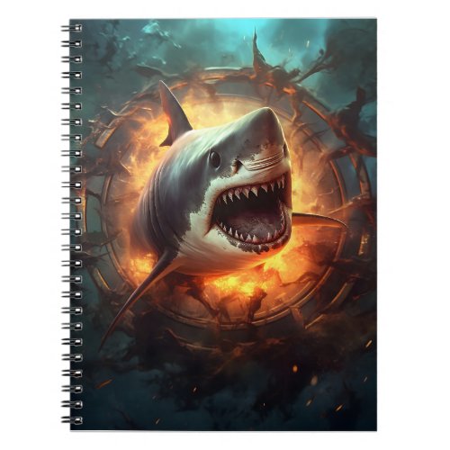 Back To School Shark Attack Ocean Animal Shark Notebook