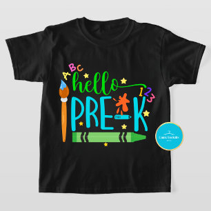 Back to School Shirt   Hello Pre-K T-Shirt