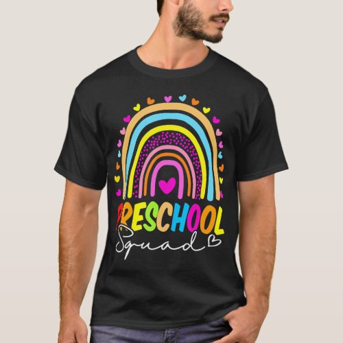 Back To School Shirt Preschool Squad Rainbow Teach