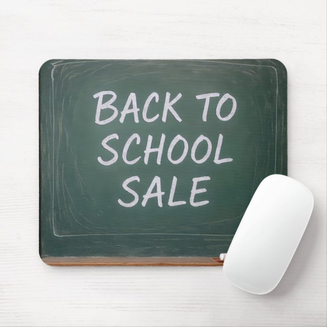 Back To School Sign On a Green Chalkboard Mouse Pad (With Mouse)