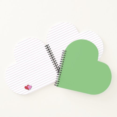 Back To School Simple Sage Authority Heart  Notebook