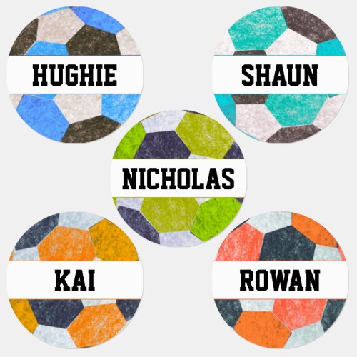 Back to School Soccer Ball Name Labels