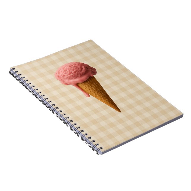 Back to school spiral notebook pink and beige (Right Side)
