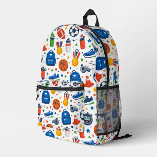 Back to School Sports Pattern Backpack
