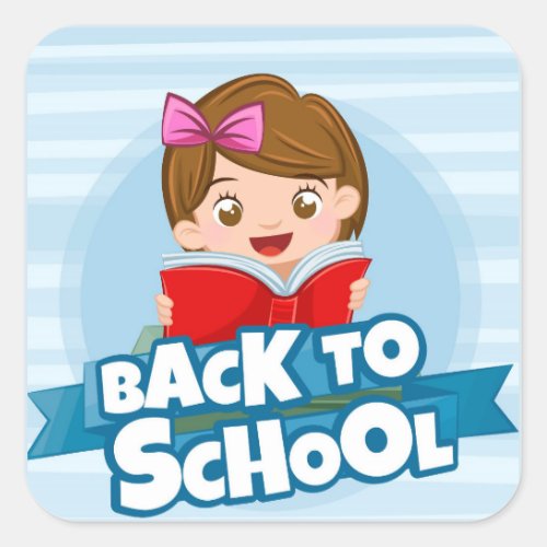 Back To School Square Sticker