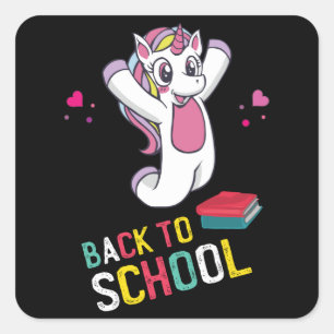 Back to school square sticker