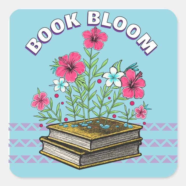 back to school square sticker (Front)