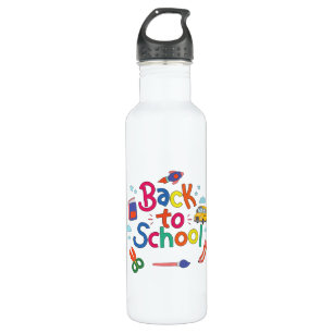 Back to school stainless steel water bottle