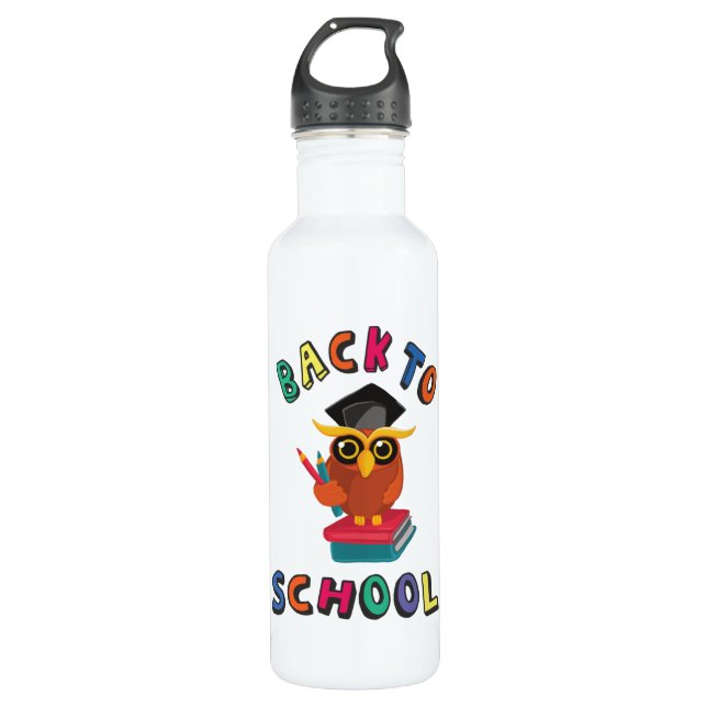 Back to school stainless steel water bottle (Front)