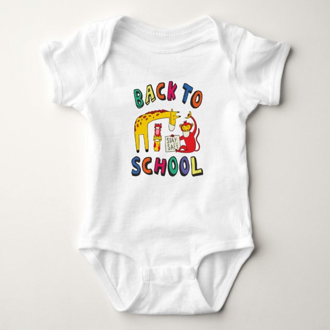 Back to school - Stay Safe Baby Bodysuit (Front)