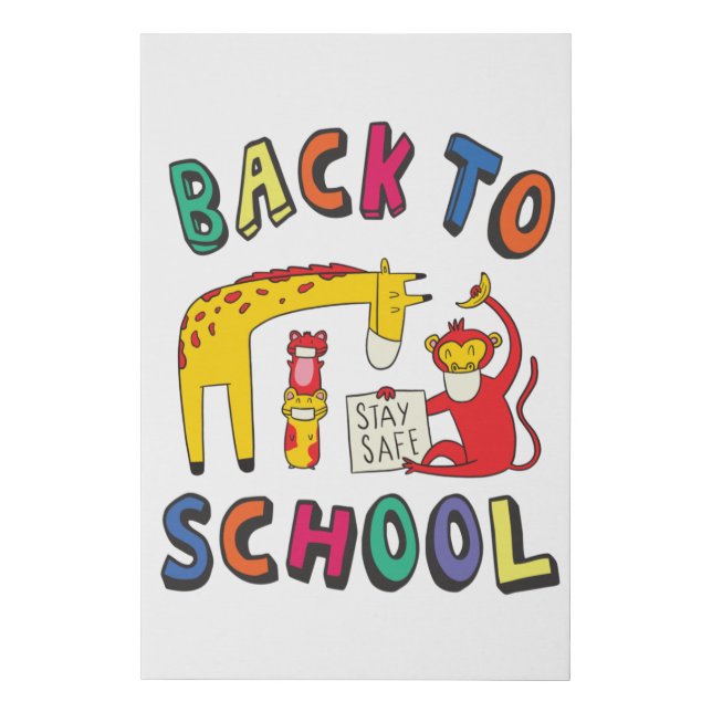 Back to school - Stay Safe Faux Canvas Print (Front)