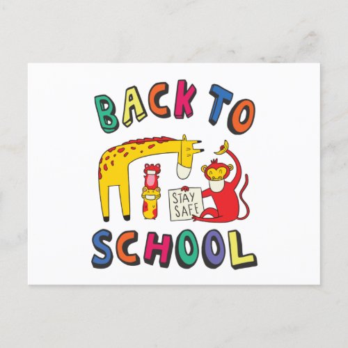 Back to school _ Stay Safe Postcard