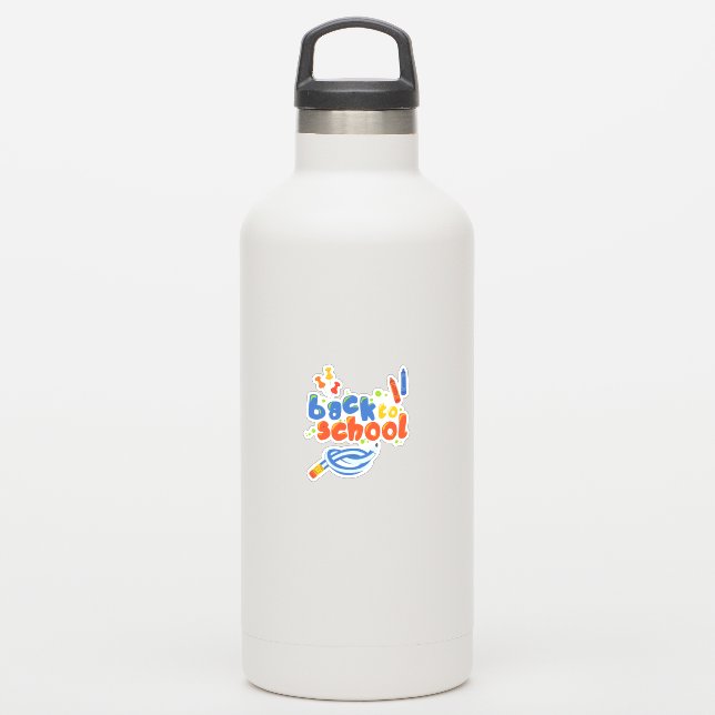 Back To School Sticker (Waterbottle)