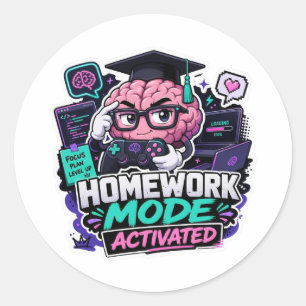 Back to School Stickers   Homework Mode Activated