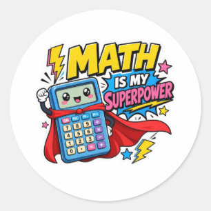 Back to School Stickers   Math is My Superpower