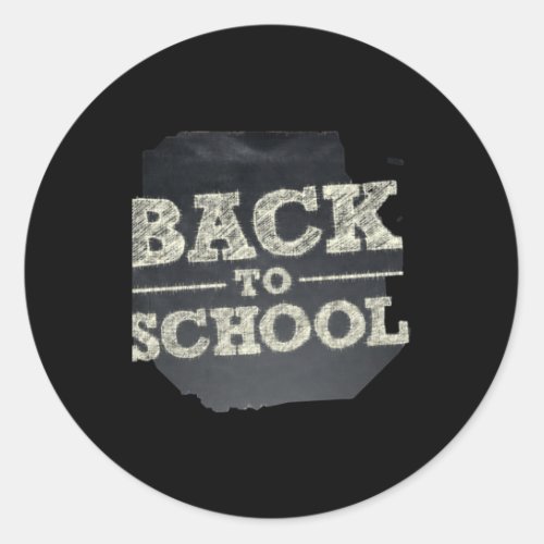 Back To School Supplies Chiffon Top  Classic Round Sticker