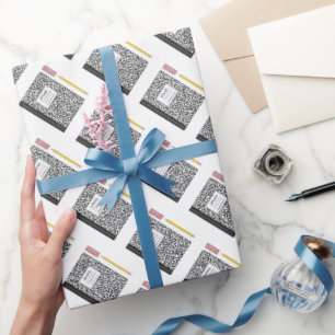 Back to School Supplies  Composition Books Party Wrapping Paper