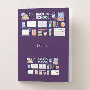 Back to School Supplies Pocket Folder
