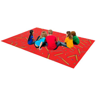 Back to School Supplies Rug