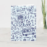 Back to School Supplies. Sketchy Notebook decor Card