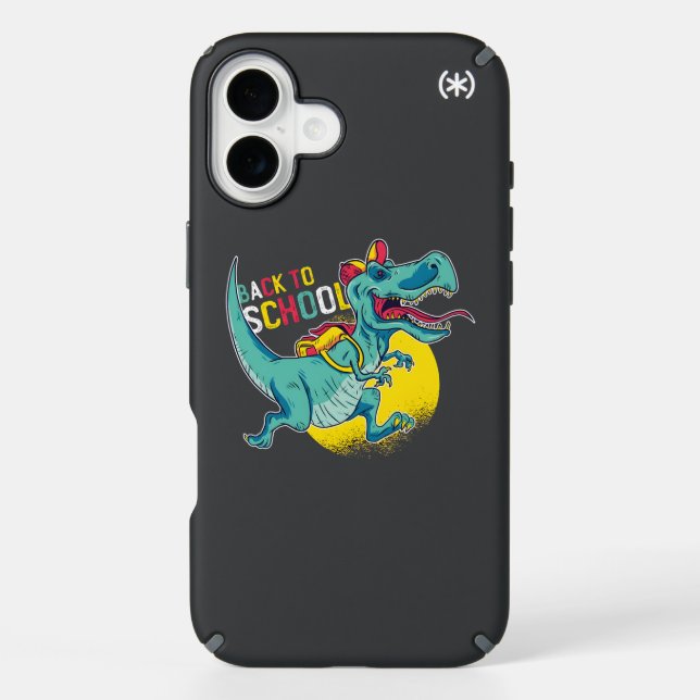 Back to School T-Rex with Backpack Speck iPhone Case (Front)
